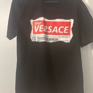 Versace Black Graphic T-Shirt for Men